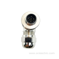 Metal Shielded Screw Terminal M12 Male Angled Connector